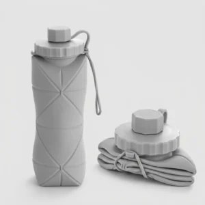 Garrafa Dobrável Silicone 600ml