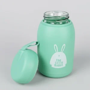 Garrafa Vidro Verde 320ml com Capa
