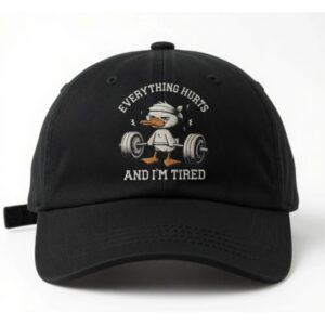 Boné Preto Estampa Pato Academia