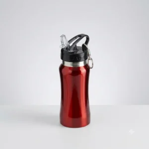 Squeeze Vermelho Inox 500ml com Canudo