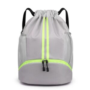 Mochila Saco Cinza Claro Esportiva